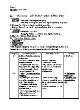 Giáo án Công nghệ 9 tiết 13 Thực hành Lắp mạch điện bảng điện